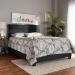 Baxton Studio Ansa Modern and Contemporary Dark Grey Fabric Upholstered King Size Bed - CF9084C-Charcoal-King