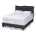 Baxton Studio Ansa Modern and Contemporary Dark Grey Fabric Upholstered King Size Bed - CF9084C-Charcoal-King