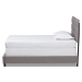 Baxton Studio Ansa Modern and Contemporary Grey Fabric Upholstered Twin Size Bed - CF9084C-Grey-Twin