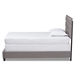 Baxton Studio Ansa Modern and Contemporary Grey Fabric Upholstered Twin Size Bed - CF9084C-Grey-Twin
