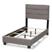 Baxton Studio Ansa Modern and Contemporary Grey Fabric Upholstered Twin Size Bed - CF9084C-Grey-Twin