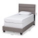 Baxton Studio Ansa Modern and Contemporary Grey Fabric Upholstered Twin Size Bed - CF9084C-Grey-Twin