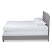 Baxton Studio Ansa Modern and Contemporary Grey Fabric Upholstered Full Size Bed - CF9084C-Grey-Full