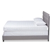 Baxton Studio Ansa Modern and Contemporary Grey Fabric Upholstered Queen Size Bed - CF9084C-Grey-Queen