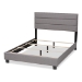 Baxton Studio Ansa Modern and Contemporary Grey Fabric Upholstered Full Size Bed - CF9084C-Grey-Full