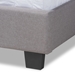 Baxton Studio Ansa Modern and Contemporary Grey Fabric Upholstered King Size Bed - CF9084C-Grey-King