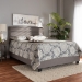 Baxton Studio Ansa Modern and Contemporary Grey Fabric Upholstered Full Size Bed - CF9084C-Grey-Full