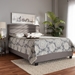 Baxton Studio Ansa Modern and Contemporary Grey Fabric Upholstered Full Size Bed - CF9084C-Grey-Full