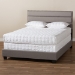 Baxton Studio Ansa Modern and Contemporary Grey Fabric Upholstered Full Size Bed - CF9084C-Grey-Full
