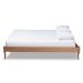 Baxton Studio Marieke Vintage French Inspired Ash Wanut Finished King Size Wood Bed Frame - MG97132-Ash Walnut-King-Frame
