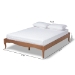 Baxton Studio Marieke Vintage French Inspired Ash Wanut Finished King Size Wood Bed Frame - MG97132-Ash Walnut-King-Frame