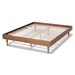 Baxton Studio Rina Mid-Century Modern Ash Wanut Finished Full Size Wood Bed Frame - MG97151-Ash Walnut-Full-Frame