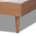 Baxton Studio Rina Mid-Century Modern Ash Wanut Finished Queen Size Wood Bed Frame - MG97151-Ash Walnut-Queen-Frame