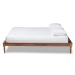 Baxton Studio Romy Vintage French Inspired Ash Wanut Finished Full Size Wood Bed Frame - MG0005-Ash Walnut Rattan-Full-Frame