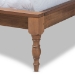 Baxton Studio Romy Vintage French Inspired Ash Wanut Finished Full Size Wood Bed Frame - MG0005-Ash Walnut Rattan-Full-Frame