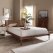Baxton Studio Romy Vintage French Inspired Ash Wanut Finished Wood and Synthetic Rattan Full Size Platform Bed - MG0005-Ash Walnut Rattan-Full