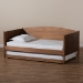 Baxton Studio Veles Mid-Century Modern Ash Wanut Finished Wood Daybed with Trundle - MG0016-Ash Walnut-Daybed with Trundle