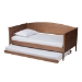 Baxton Studio Veles Mid-Century Modern Ash Wanut Finished Wood Daybed with Trundle - MG0016-Ash Walnut-Daybed with Trundle