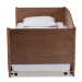 Baxton Studio Veles Mid-Century Modern Ash Wanut Finished Wood Daybed with Trundle - MG0016-Ash Walnut-Daybed with Trundle