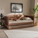 Baxton Studio Veles Mid-Century Modern Ash Wanut Finished Wood Daybed with Trundle - MG0016-Ash Walnut-Daybed with Trundle