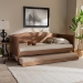 Baxton Studio Veles Mid-Century Modern Ash Wanut Finished Wood Daybed with Trundle - MG0016-Ash Walnut-Daybed with Trundle