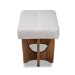 Baxton Studio Theo Mid-Century Modern Greyish Beige Fabric Upholstered Walnut Finished Bench - BBT5368-Greyish Beige/Walnut-Bench