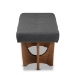 Baxton Studio Theo Mid-Century Modern Dark Grey Fabric Upholstered Walnut Finished Bench - BBT5368-Dark Grey/Walnut-Bench