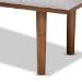 Baxton Studio Arne Mid-Century Modern Greyish Beige Fabric Upholstered Walnut Finished Bench - BBT5369-Greyish Beige/Walnut-Bench