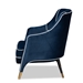 Baxton Studio Ainslie Glam and Luxe Navy Blue Velvet Fabric Upholstered Gold Finished Armchair - TSF-6634-Navy/Gold-CC