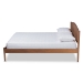 Baxton Studio Leanora Mid-Century Modern Ash Wanut Finished Full Size Wood Platform Bed - MG0006-Ash Walnut-Full