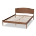 Baxton Studio Leanora Mid-Century Modern Ash Wanut Finished Full Size Wood Platform Bed - MG0006-Ash Walnut-Full