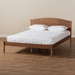 Baxton Studio Leanora Mid-Century Modern Ash Wanut Finished Full Size Wood Platform Bed - MG0006-Ash Walnut-Full