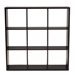 Baxton Studio Janne Modern and Contemporary Dark Brown Finished 9-Cube Multipurpose Storage Shelf - SHF-BS-3X3-Wenge