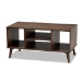 Baxton Studio Linas Mid-Century Modern Walnut Finished Coffee Table