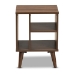 Baxton Studio Sami Mid-Century Modern Walnut Finished Wood End Table - ET8001-Columbia Walnut-ET