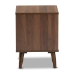 Baxton Studio Sami Mid-Century Modern Walnut Finished Wood End Table - ET8001-Columbia Walnut-ET