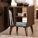 Baxton Studio Sami Mid-Century Modern Walnut Finished Wood End Table - ET8001-Columbia Walnut-ET