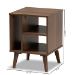 Baxton Studio Sami Mid-Century Modern Walnut Finished Wood End Table - ET8001-Columbia Walnut-ET