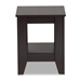 Baxton Studio Audra Modern and Contemporary Dark Brown Finished Wood End Table - ET8000-Wenge-ET