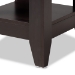 Baxton Studio Audra Modern and Contemporary Dark Brown Finished Wood End Table - ET8000-Wenge-ET