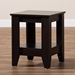 Baxton Studio Audra Modern and Contemporary Dark Brown Finished Wood End Table - ET8000-Wenge-ET