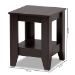 Baxton Studio Audra Modern and Contemporary Dark Brown Finished Wood End Table - ET8000-Wenge-ET