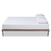 Baxton Studio Iseline Modern and Contemporary Antique Oak Finished Wood Queen Size Platform Bed Frame - MG0001-Antique Oak-Queen