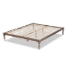 Baxton Studio Iseline Modern and Contemporary Antique Oak Finished Wood Queen Size Platform Bed Frame - MG0001-Antique Oak-Queen