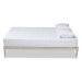 Baxton Studio Iseline Modern and Contemporary Antique White Finished Wood King Size Platform Bed Frame - MG0001-Antique White-King