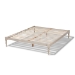Baxton Studio Iseline Modern and Contemporary Antique White Finished Wood King Size Platform Bed Frame - MG0001-Antique White-King