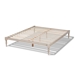 Baxton Studio Iseline Modern and Contemporary Antique White Finished Wood King Size Platform Bed Frame - MG0001-Antique White-King