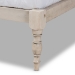 Baxton Studio Iseline Modern and Contemporary Antique White Finished Wood King Size Platform Bed Frame - MG0001-Antique White-King