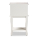 Baxton Studio Amalie Antique French Country Cottage Two-Tone White and Oak Finished 2-Drawer Wood End Table - JY17B088-White-ET