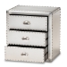 Baxton Studio Armel French Industrial Silver Metal 3-Drawer End Table - JY17B163-Silver-ET